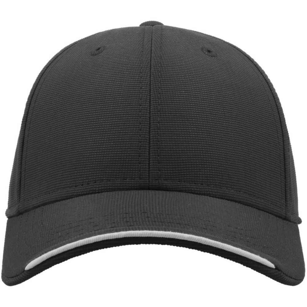 Atlantis Estoril 6 Panel Jacquard Recycled Baseball Cap / Dark Grey